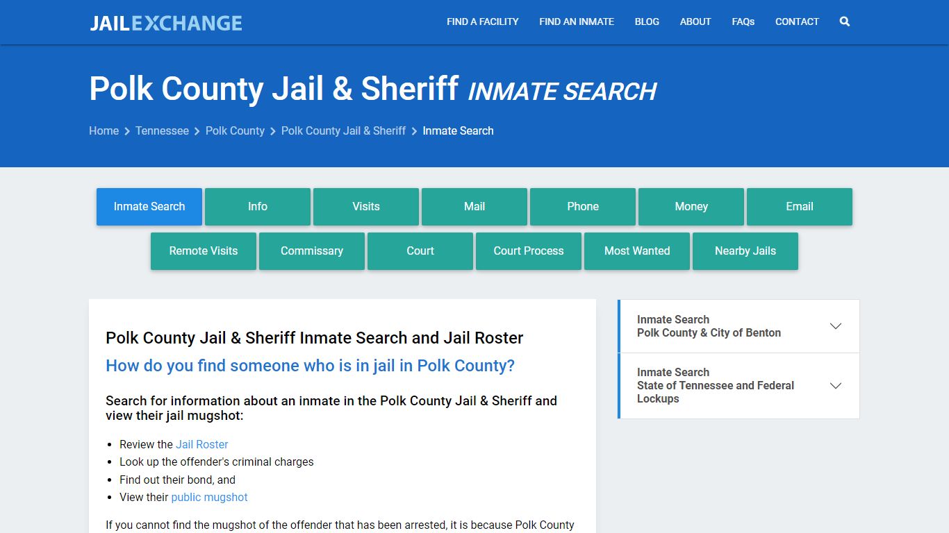 Polk County Jail & Sheriff Inmate Search - Jail Exchange